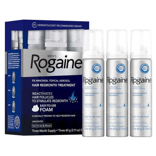 Rogaine Foam Men's Hair Regrowth Treatment 60g (3-Months Supply)