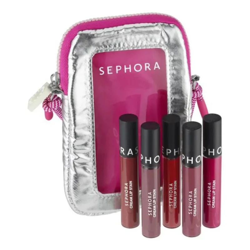 Sephora Moving Lights No Transfer Cream Lip Stain Velvety Red Kit