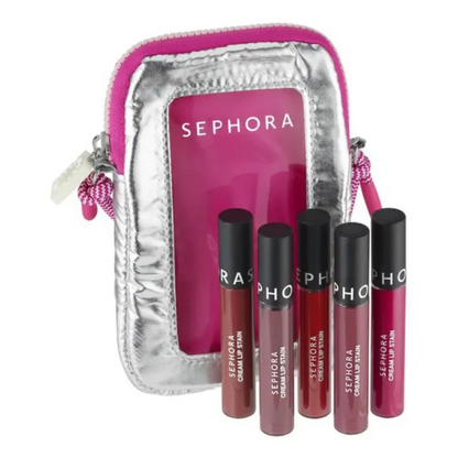 Sephora Moving Lights No Transfer Cream Lip Stain Velvety Red Kit