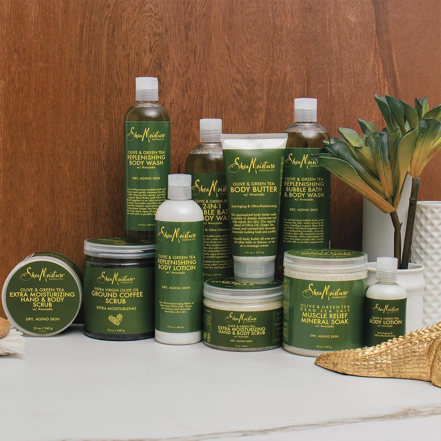 SheaMoisture Olive & Green Tea Bath, Body & Massage Oil