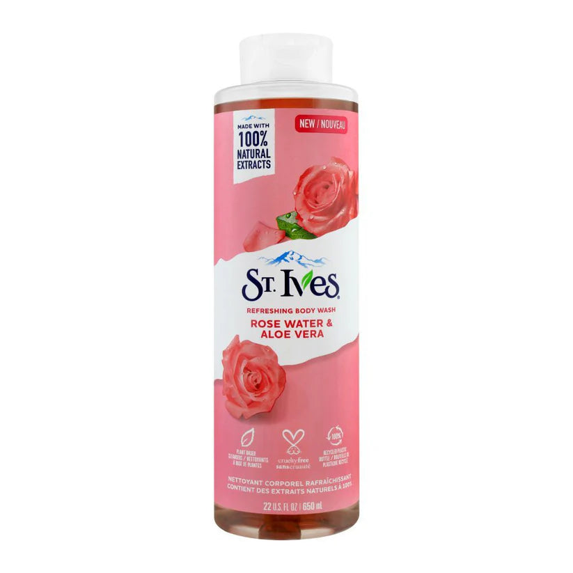 St Ives Body Wash Rose Water & Aloe Vera