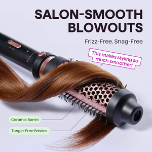 Wavytalk Thermal Brush, 1.5 inch Heated Round Brush for Blowout Look WavyTalk