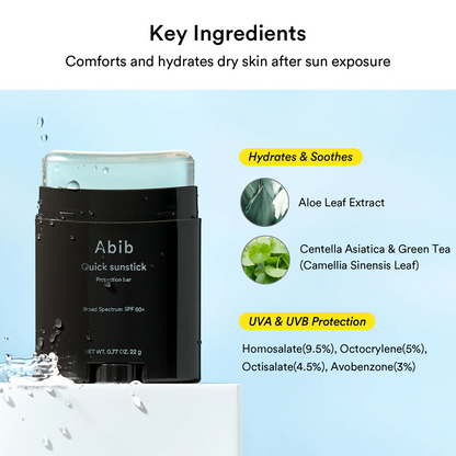 Abib sunstick with ceramide peptides aloe vera and centella