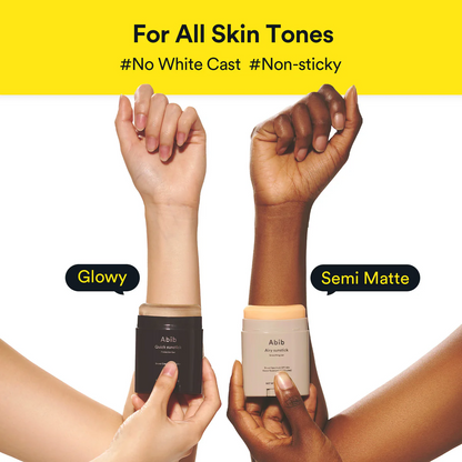 Abib sunstick with non greasy finish and no white cast