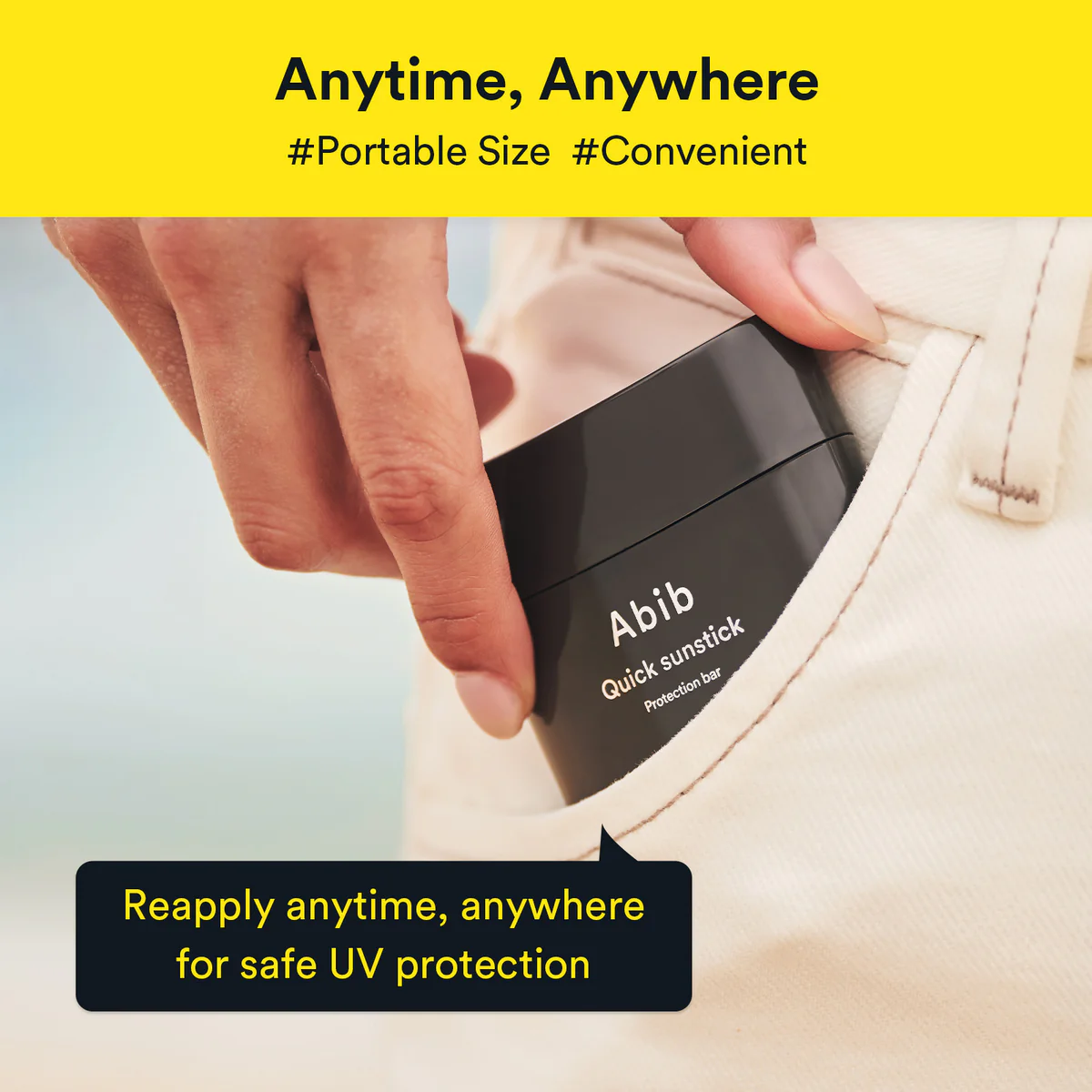 Portable Abib sunscreen stick for on the go reapplication