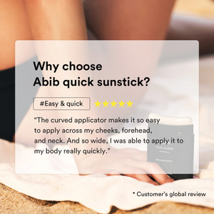Customer review for Abib Quick Sunstick gentle formula