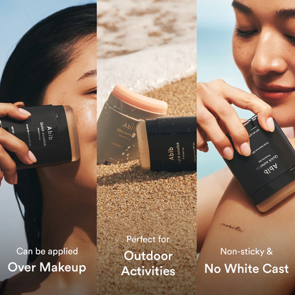 Abib sunstick suitable for use under makeup