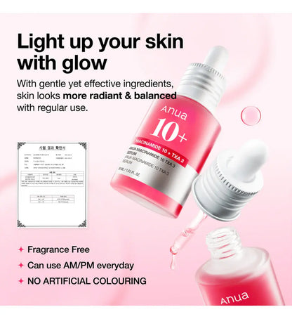 Anua Niacinamide 10% + TXA 4% Dark Spot Correcting Serum