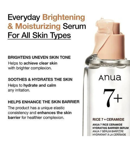 Anua 7 Rice Ceramide Hydrating Barrier Serum