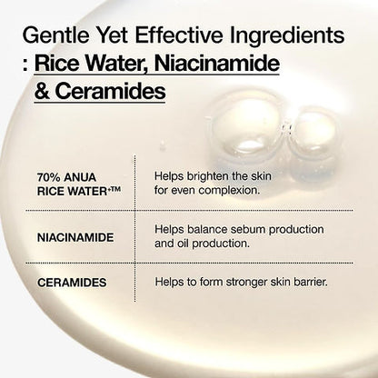 Anua Rice 70 Glow Milky Toner for glass skin in Pakistan