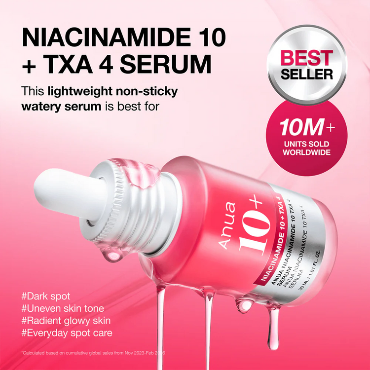 Anua Niacinamide 10% + TXA 4% Dark Spot Correcting Serum + Free Serum Mask