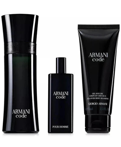 ARMANI- CODE MEN EDT 75ML + 7.5ML MINI + 75ML - S/G - 3PCS GIFT SET