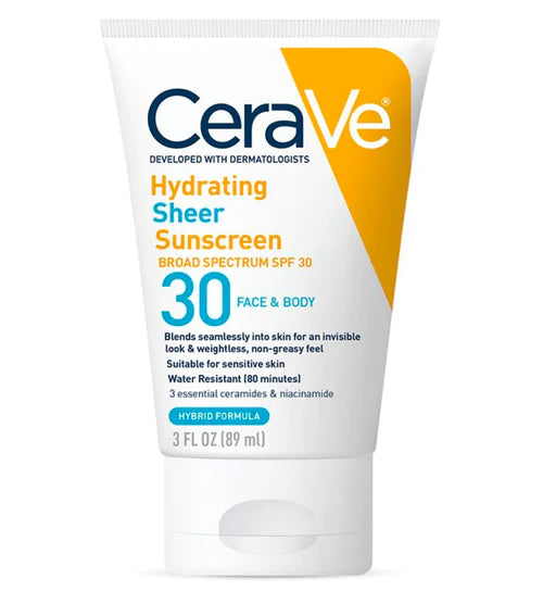 CeraVe Hydrating Mineral Sunscreen SPF 30 Face Sheer Tint