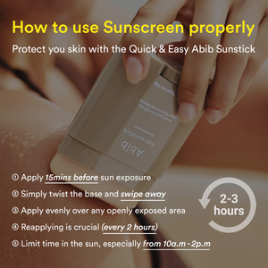 How to use Abib Airy Sunstick for sunscreen reapplication