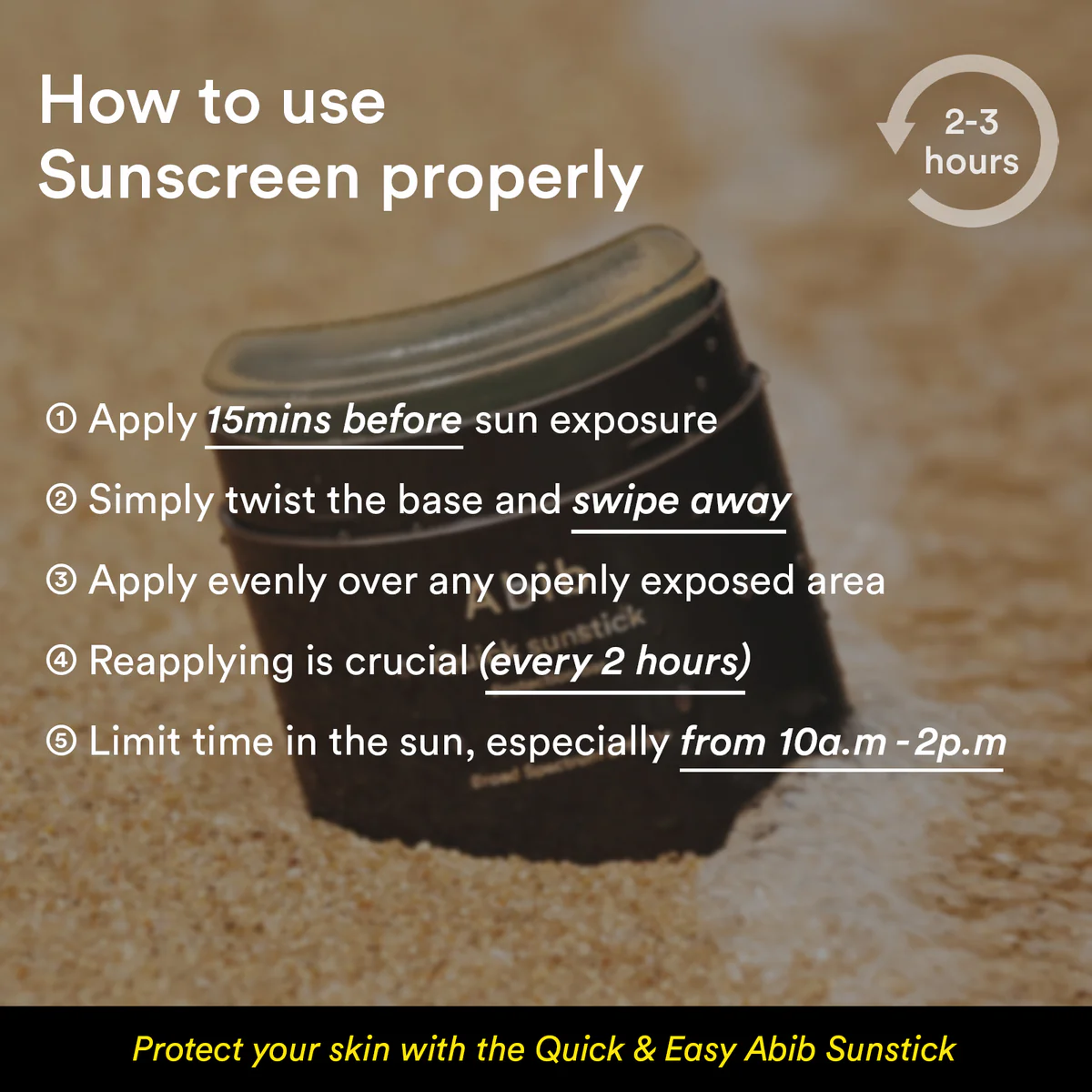 How to use Abib Quick Sunstick Protection Bar