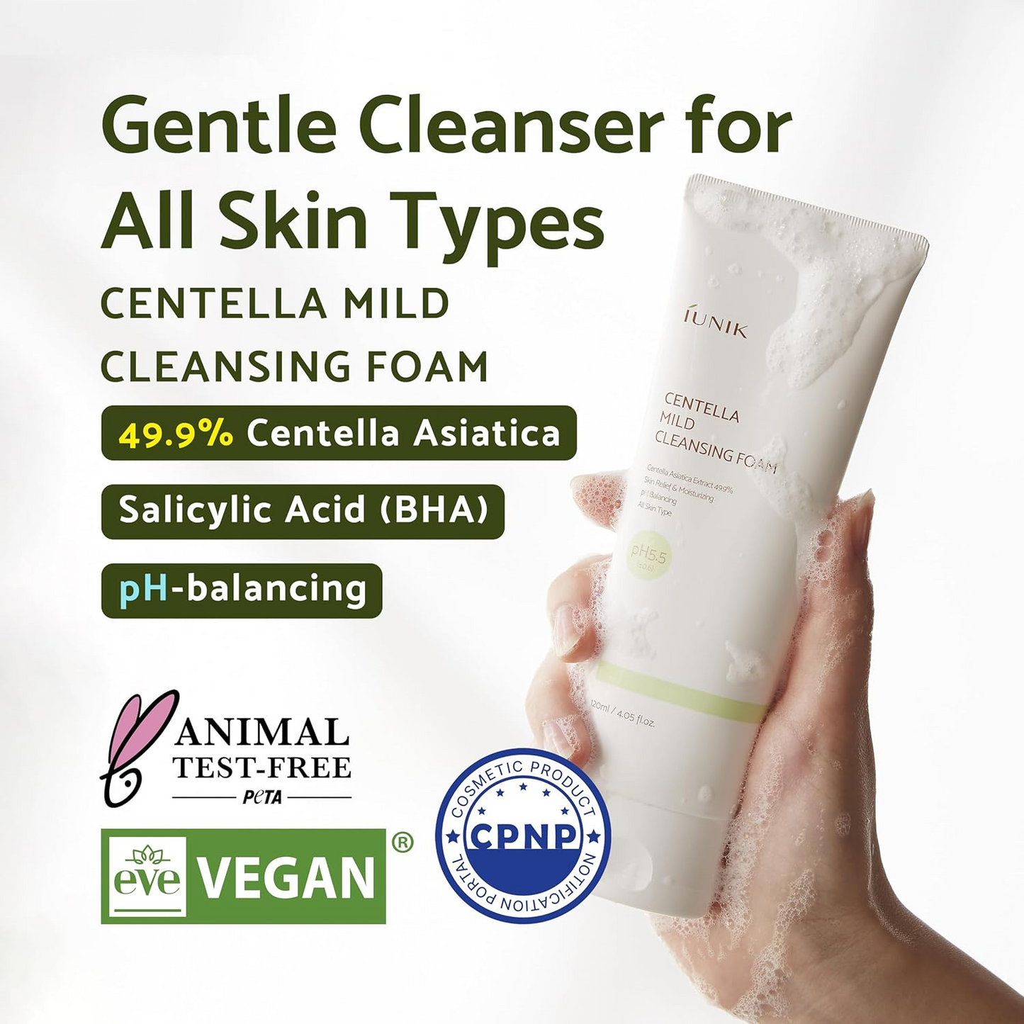Iunik Centella Mild Cleansing Foam