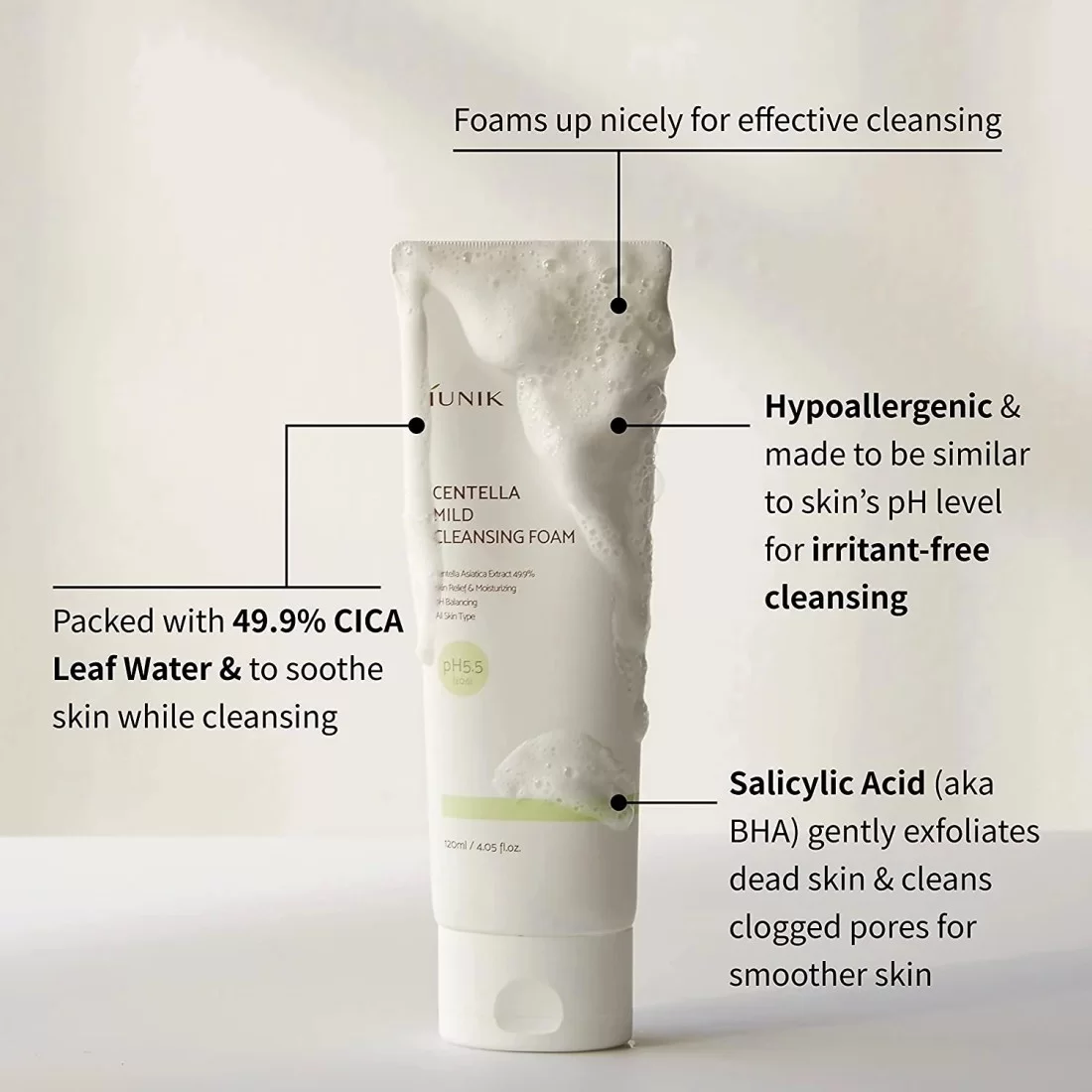 Iunik Centella Mild Cleansing Foam