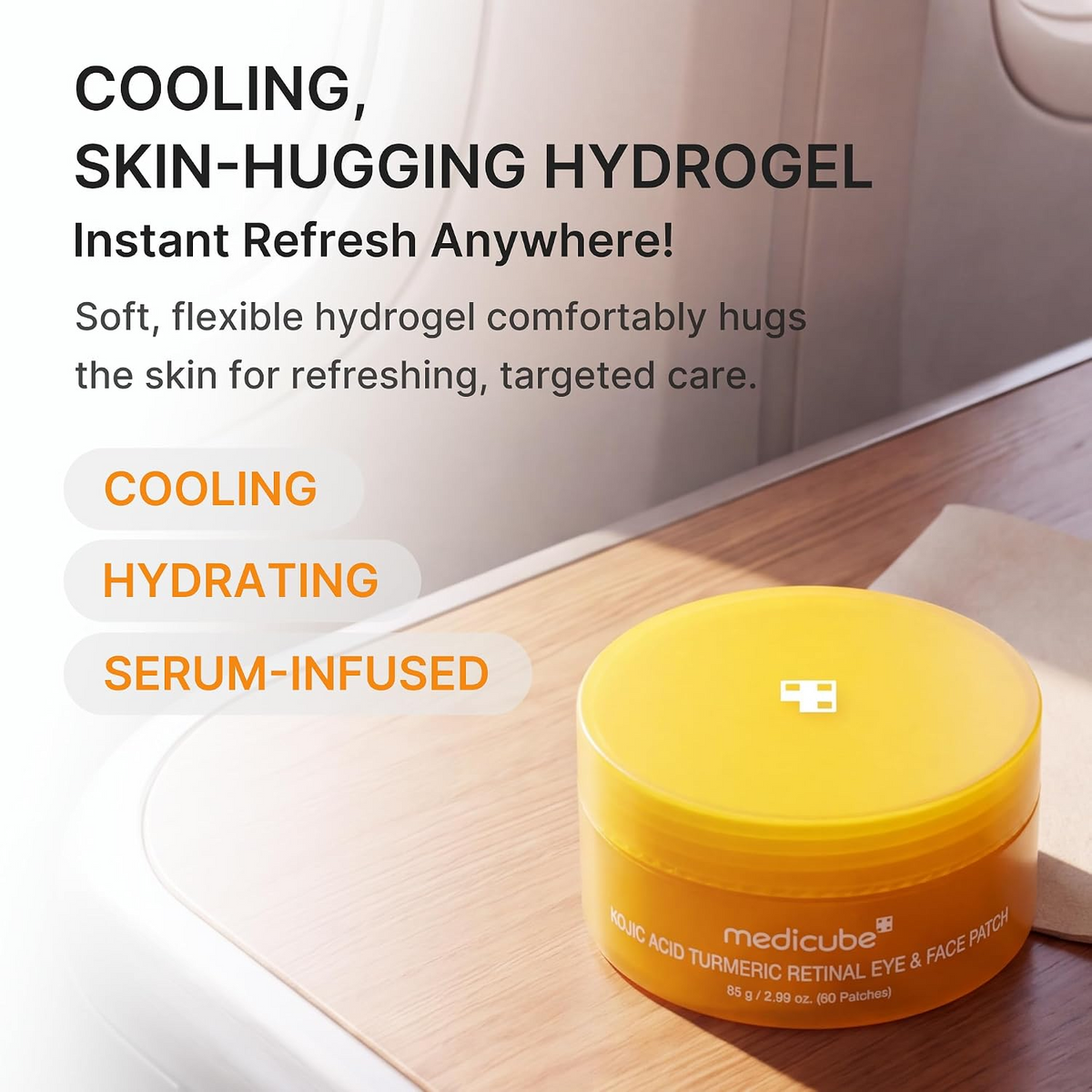 medicube Hydrogel Eye & Face Patches with Kojic Acid Turmeric (60 Patches)