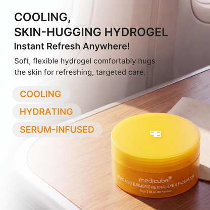 medicube Hydrogel Eye & Face Patches with Kojic Acid Turmeric (60 Patches)