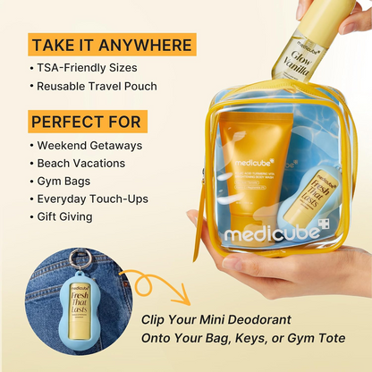 Medicube Fresh Glow Body Kit | Travel-Ready Hair & Body Set - image 2