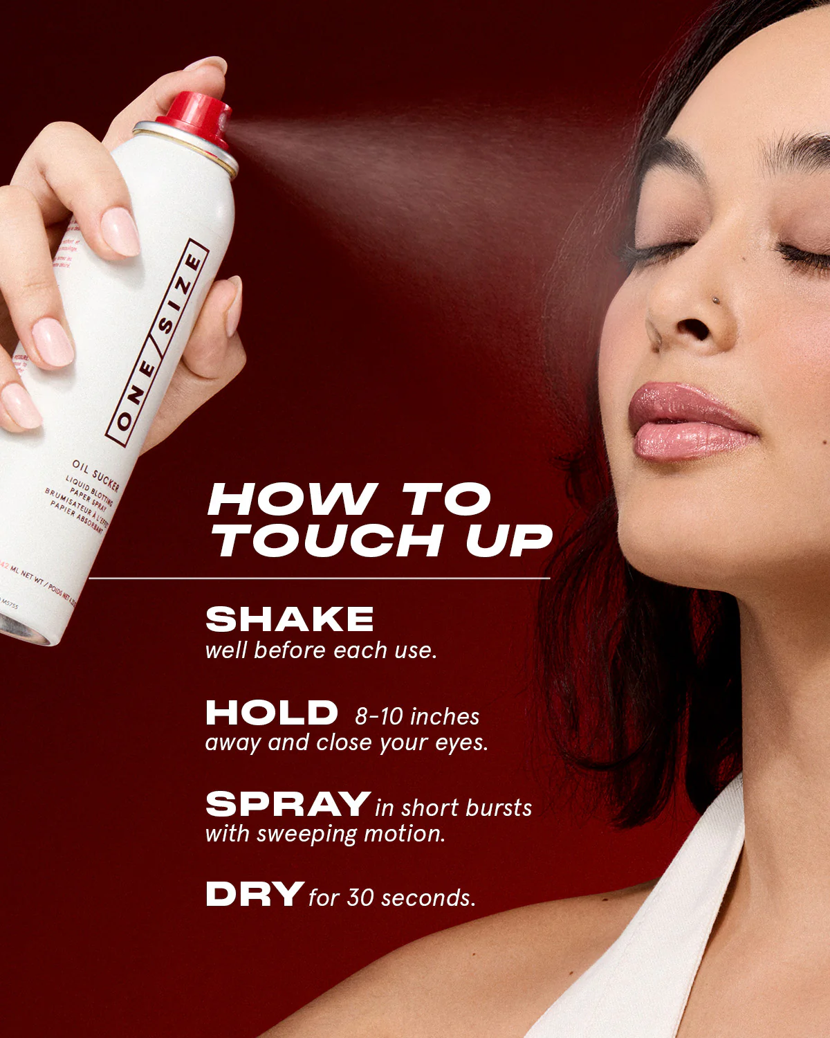 One Size Oil Sucker Liquid Blotting Paper Spray