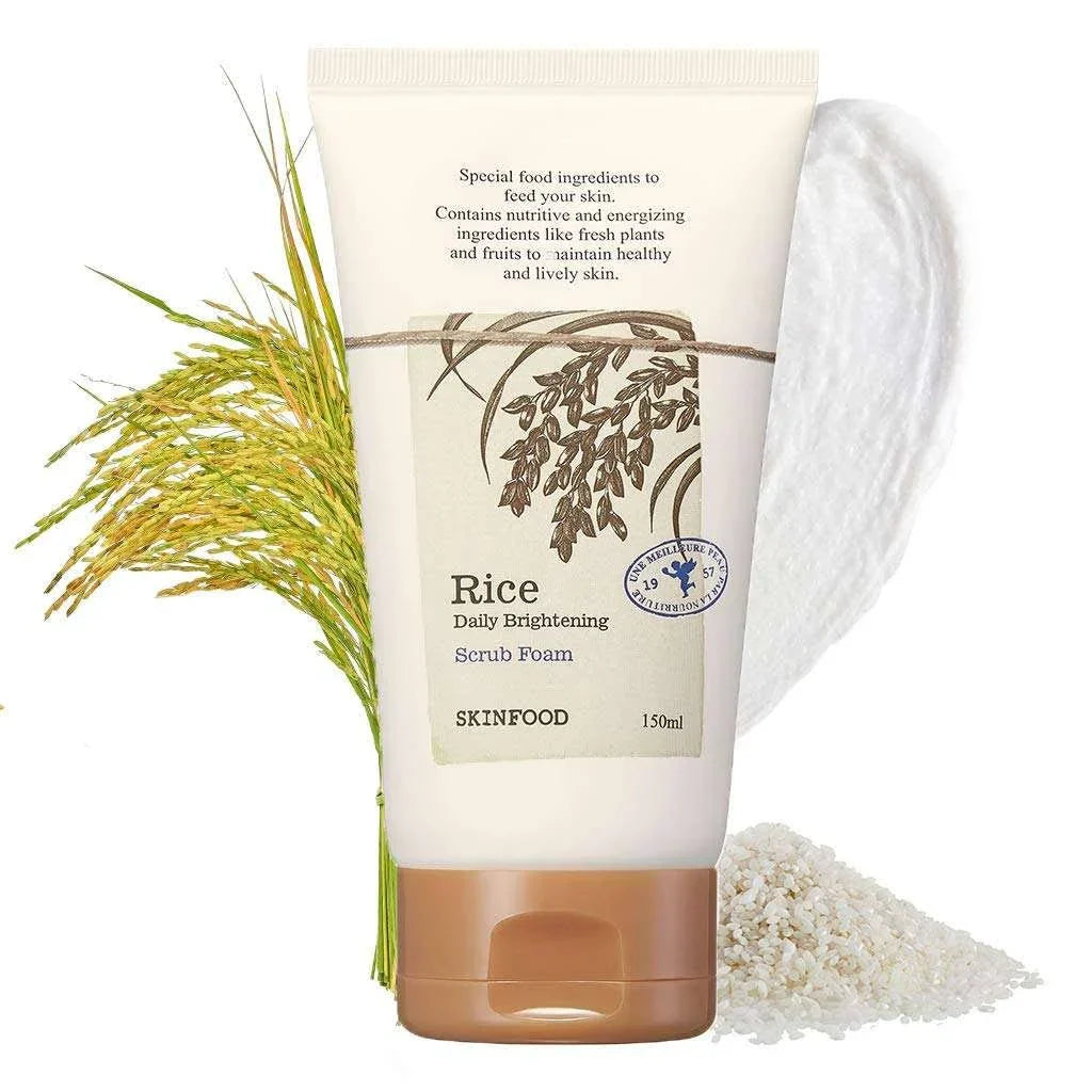 Skin Food Rice Daily Brightening Scrub Foam Skin Food