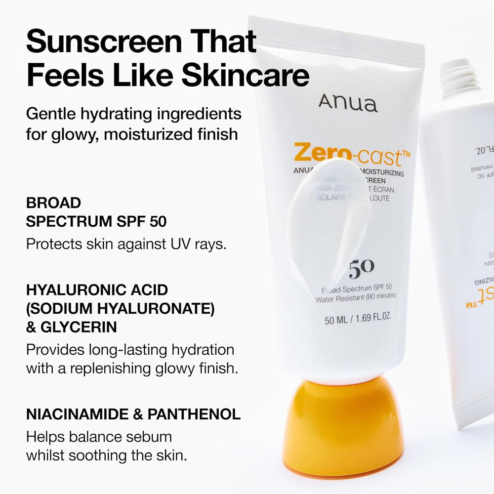 Anua Zero-Cast Moisturizing Finish Sunscreen Anua