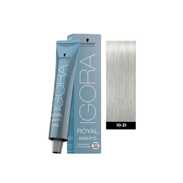 Schwarzkopf Igora Royal Highlifts Hair Color 10-21 Ultra Blonde Ash Cendre