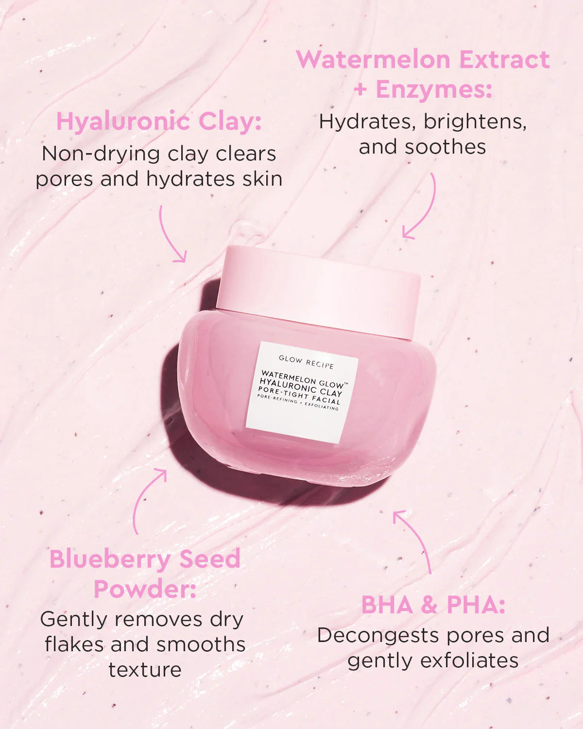 Glow Recipe Watermelon Glow Hyaluronic Clay Pore-Tight Facial Glow Recipe
