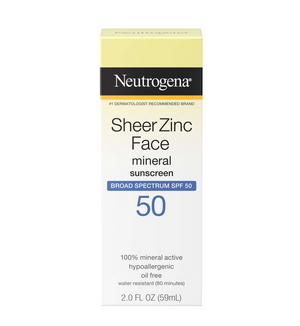 Neutrogena Sheer Zinc Face Sunscreen SPF 50 Neutrogena