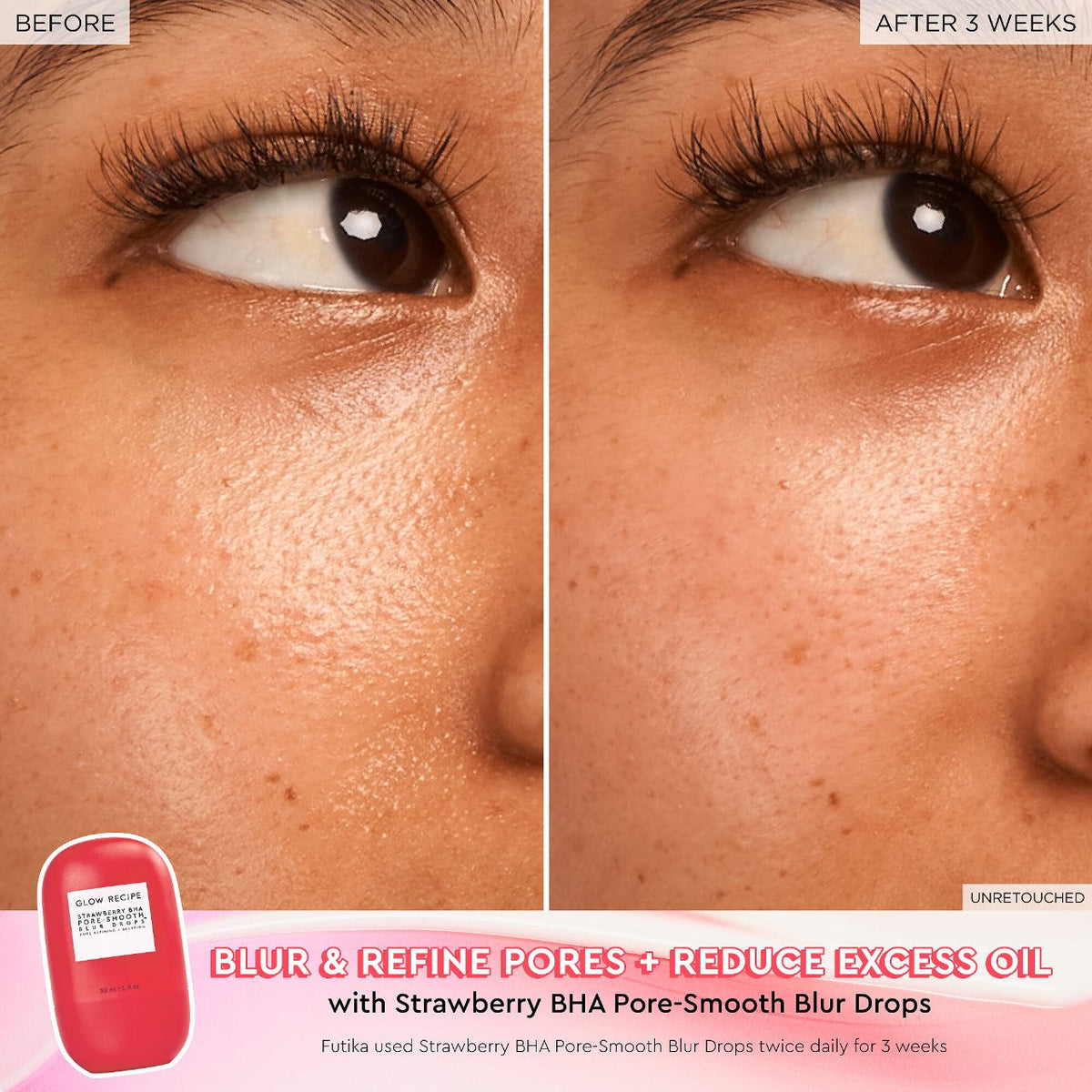 Glow Recipe Strawberry BHA Pore-Smooth Blur Drops Glow Recipe