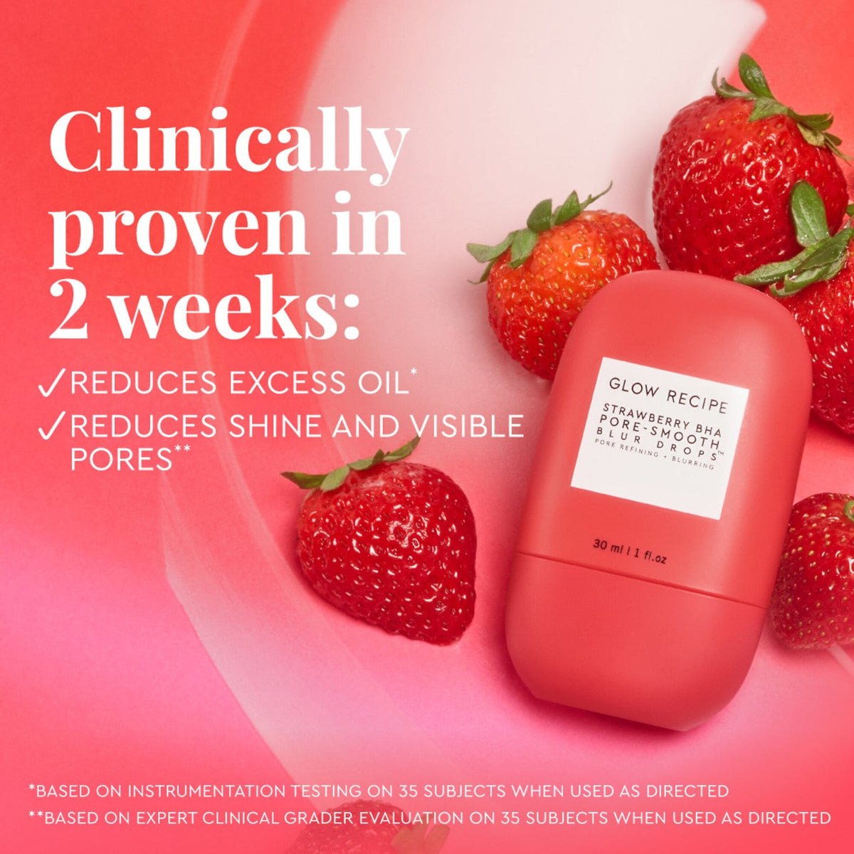 Glow Recipe Strawberry BHA Pore-Smooth Blur Drops Glow Recipe